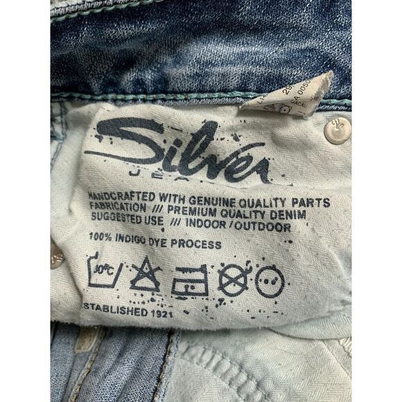 VTG y2k 90s 2000 Silver Tuesday Jeans Western Glove Works Low Rise Flare Boot 28 - Picture 10 of 16